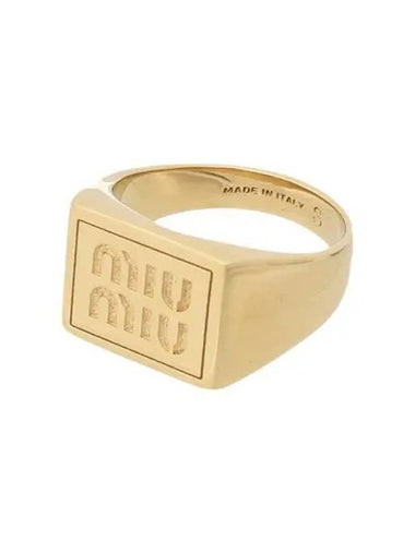 metal logo ring - MIU MIU - BALAAN 1