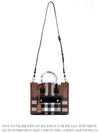 Checked Freya Leather Mini Tote Bag Brown - BURBERRY - BALAAN 5