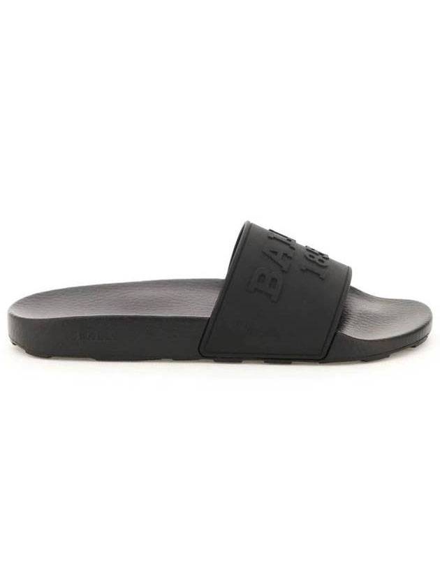 logo slippers black - BALLY - BALAAN 1