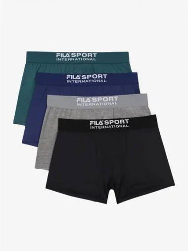 UNDERWEAR Band Match Men s Draw 4 Pack FI4DRG1614MBLK - FILA - BALAAN 1