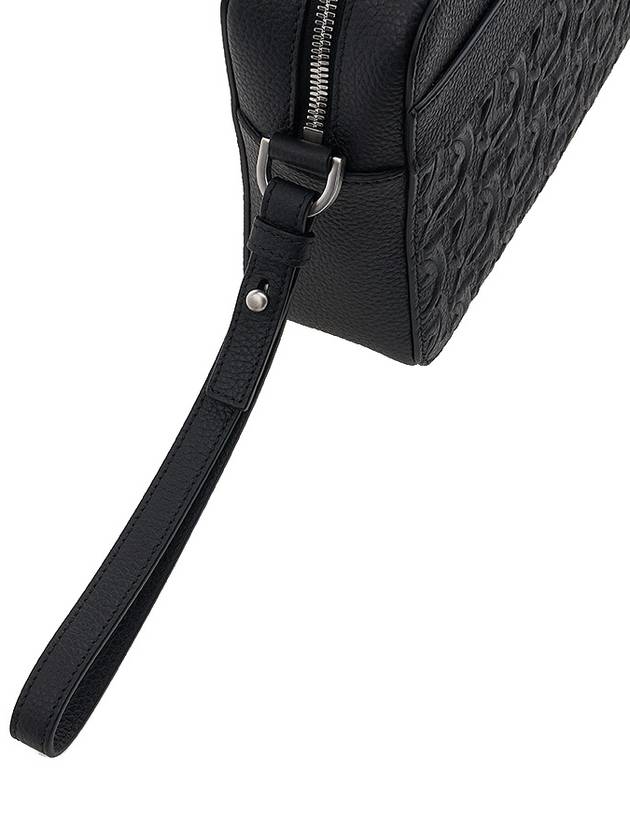 Embossed Gancini Pattern Cross Bag Black - SALVATORE FERRAGAMO - BALAAN 9