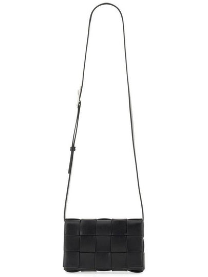 Cassette Intrecciato Small Cross Bag Black - BOTTEGA VENETA - BALAAN 2