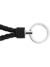 Intrecciato Leather Key Ring Black - BOTTEGA VENETA - BALAAN 4