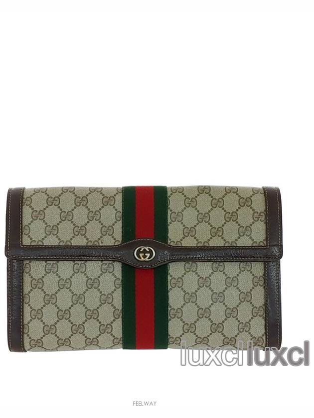 GG PVC three stripe vintage clutch bag - GUCCI - BALAAN 2