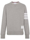 Men's Diagonal Armband Crew Neck Classic Sweatshirt Grey - THOM BROWNE - BALAAN 2