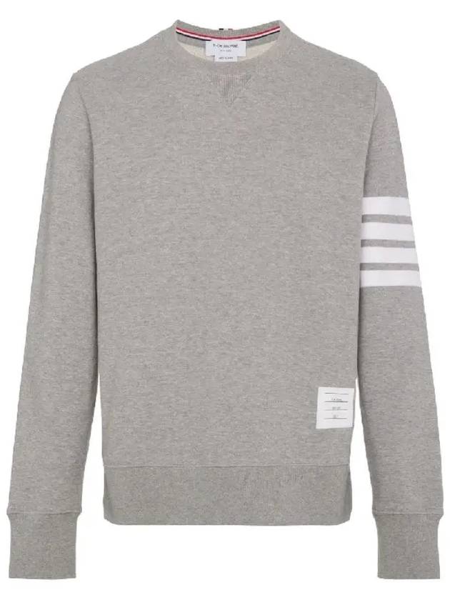 Men's Diagonal Armband Crew Neck Classic Sweatshirt Grey - THOM BROWNE - BALAAN 2