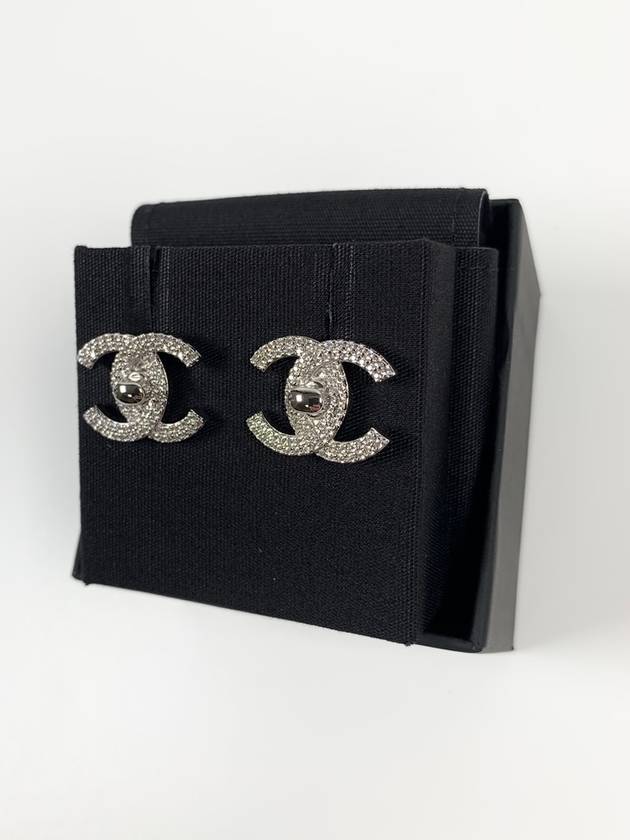 CC logo earrings cubic point strass gold silver AB9139 - CHANEL - BALAAN 3