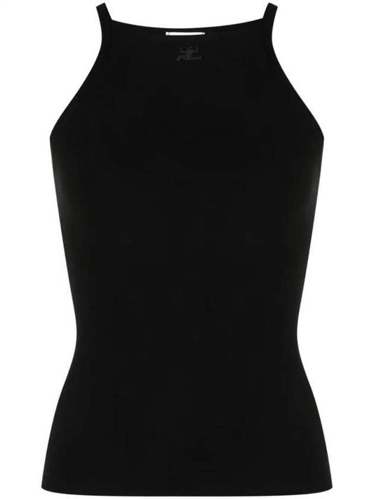 Women's Square Knit Sleeveless Black - COURREGES - BALAAN 1