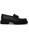 Men's Gancini Ornament Moccasin Loafers Black - SALVATORE FERRAGAMO - BALAAN 1