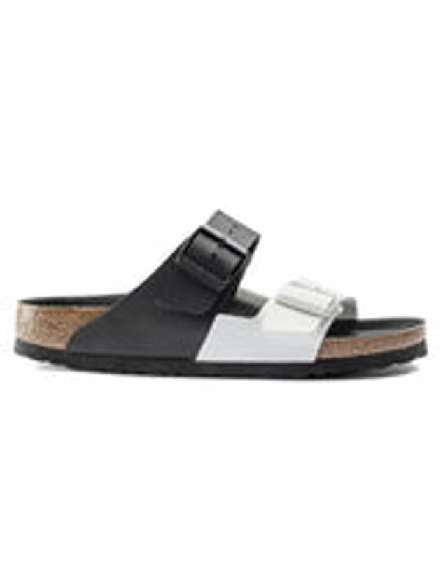 Arizona Split Slippers Black White - BIRKENSTOCK - BALAAN 8