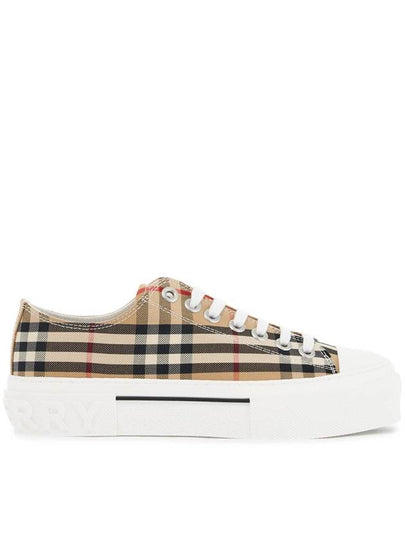 Vintage Check Cotton Sneakers Archive Beige - BURBERRY - BALAAN 2