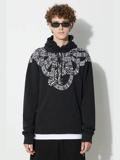 Snake Wings Regular Hoodie Black - MARCELO BURLON - BALAAN 2