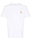 Chillax Fox Patch Classic Short Sleeve T-Shirt White - MAISON KITSUNE - BALAAN 2