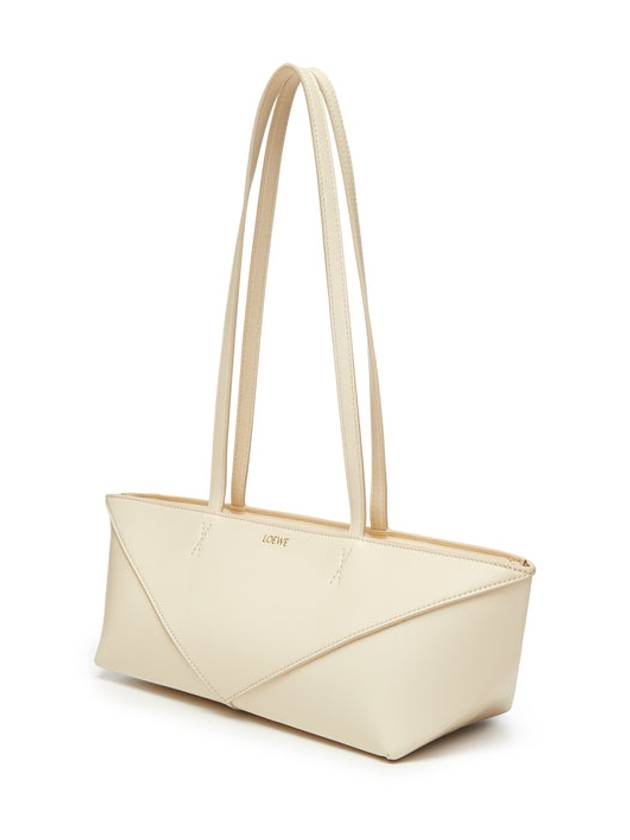 Crop Puzzle Fold Leather Shoulder Bag Chalk - LOEWE - BALAAN 3