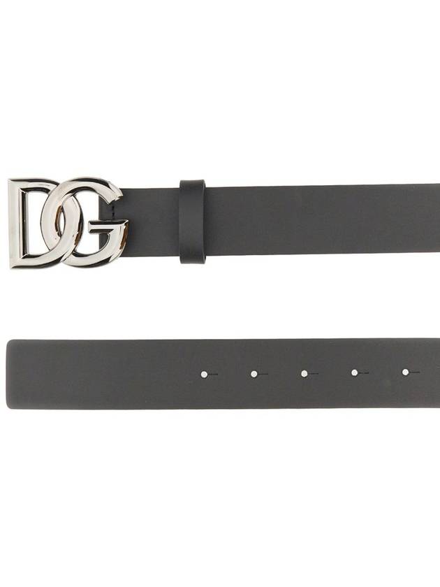 Logo Leather Belt Black - DOLCE&GABBANA - BALAAN 5