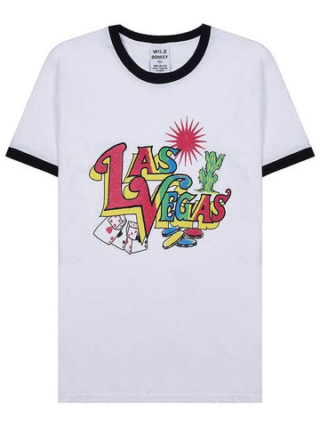 Wild Donkey Men s Las Vegas Short Sleeve T Shirt WHITE BLACK - WILD DONKEY - BALAAN 1