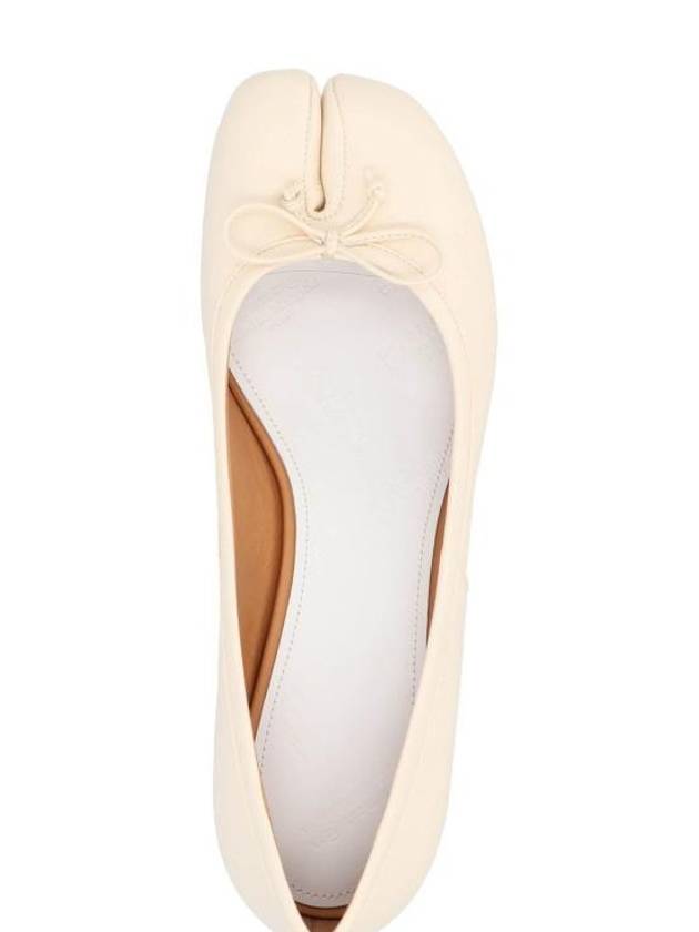 Tabi Leather Ballerina Pumps Beige - MAISON MARGIELA - BALAAN 4