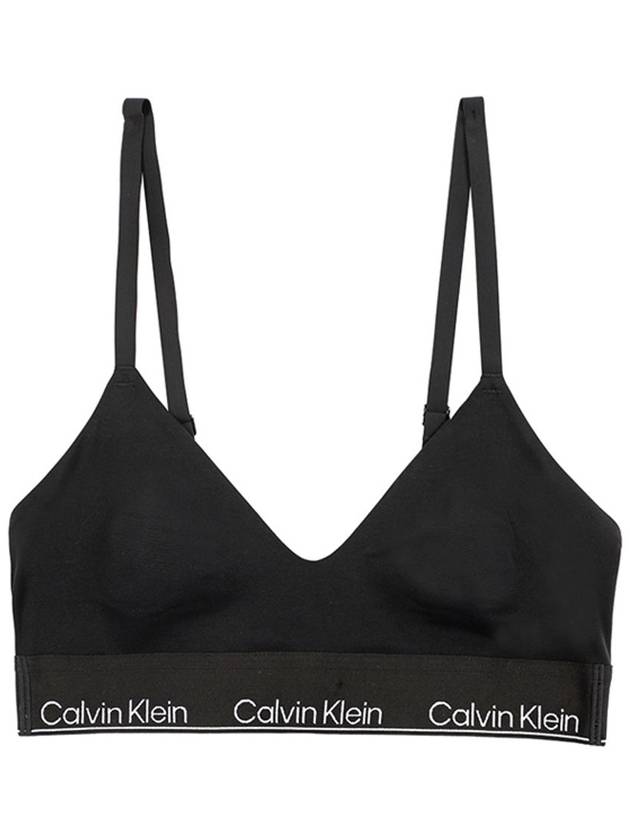 Unlined Triangle Bra Black - CALVIN KLEIN - BALAAN 1