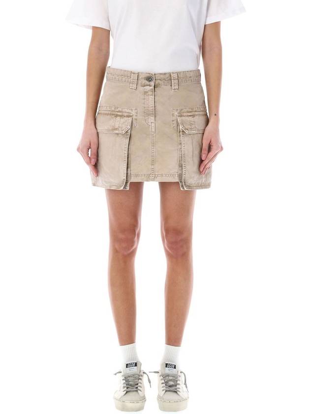 Colored Cargo A-Line Skirt Khaki - GOLDEN GOOSE - BALAAN 2