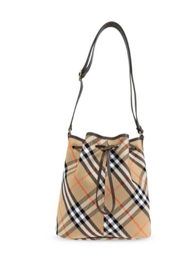 Check Cotton Bucket Bag Beige - BURBERRY - BALAAN 6