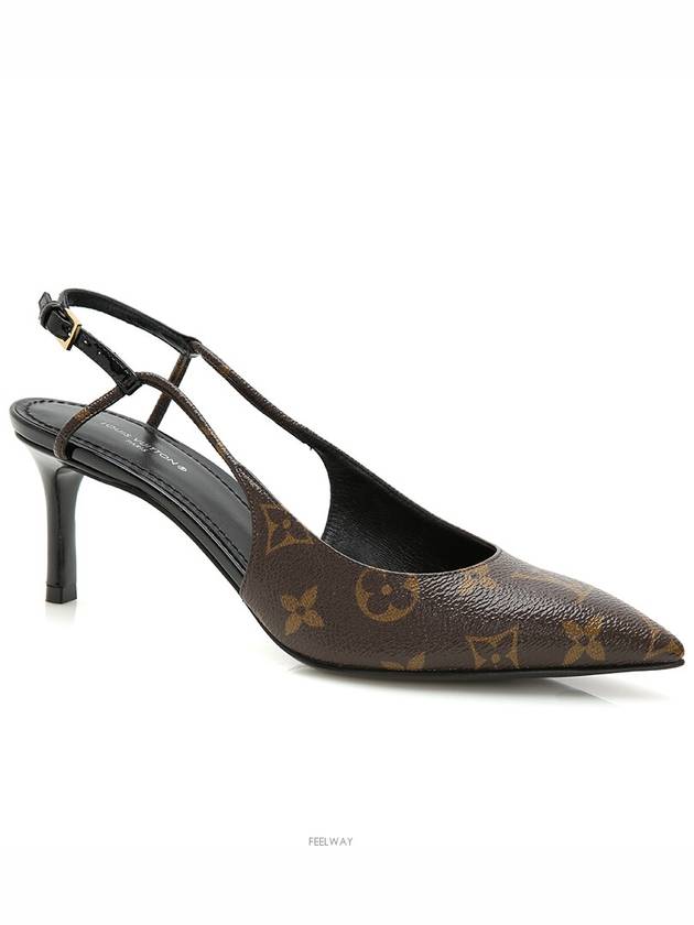 1A5NTL Monogram Sherry Slingback Pumps Heel Shoes Sandals - LOUIS VUITTON - BALAAN 4