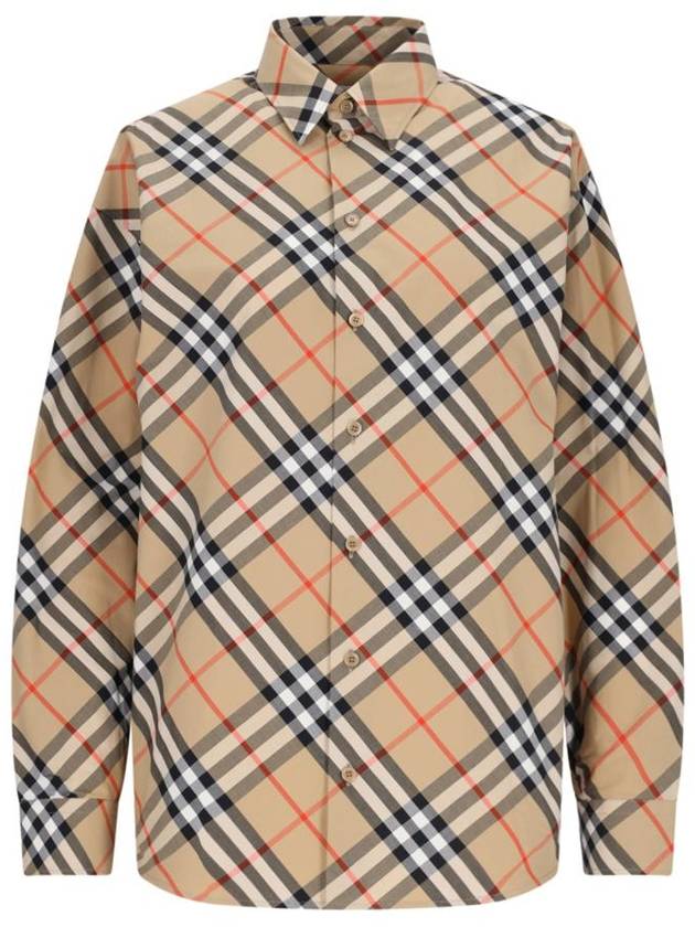 Check Pattern Shirt Beige - BURBERRY - BALAAN 2