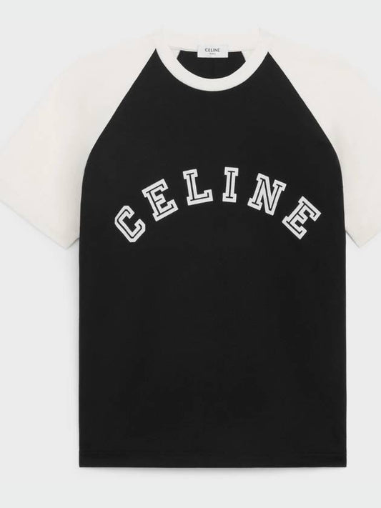 Black White Flocking Tee RX003671Q 38AW - CELINE - BALAAN 2