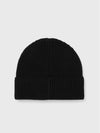 Extra Fine Merino Wool Logo Beanie Black - CP COMPANY - BALAAN 3