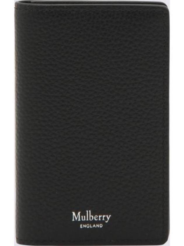 Logo Small Classic Grain Card Wallet Black - MULBERRY - BALAAN 1