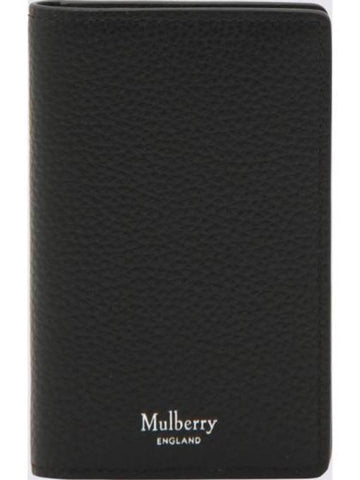 Logo Small Classic Grain Card Wallet Black - MULBERRY - BALAAN 1