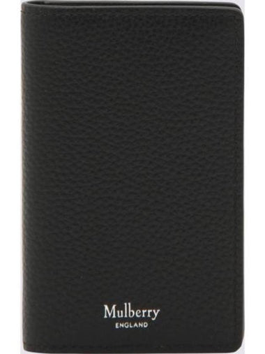 Logo Small Classic Grain Card Wallet Black - MULBERRY - BALAAN 1