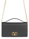 V Logo Signature Chain Cross Bag Black - VALENTINO - BALAAN 2