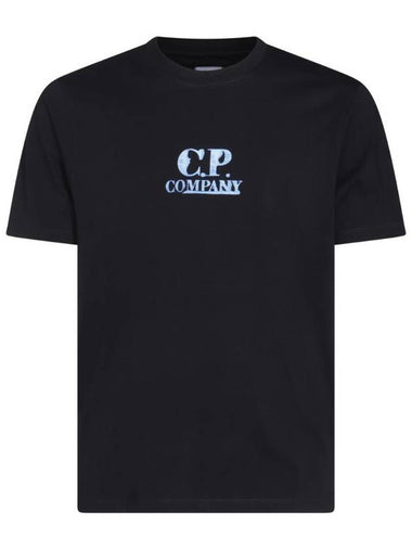 30/1 Jersey Graphic Logo Short Sleeve T-Shirt Navy - CP COMPANY - BALAAN 1