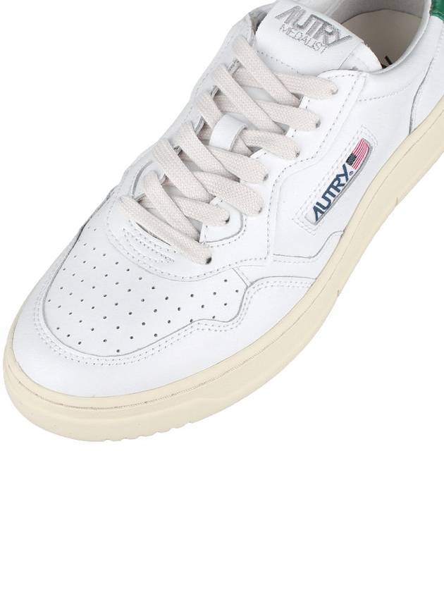 Medalist Green Tab Leather Low Top Sneakers White - AUTRY - BALAAN 8