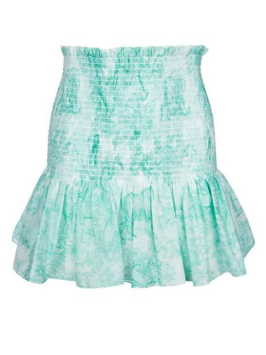 Toile De Jouy Sauvage Pleated Skirt Aquamarina - DIOR - BALAAN 1