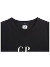 20/1 Jersey Boxy Logo Short Sleeve T-Shirt Black - CP COMPANY - BALAAN 5