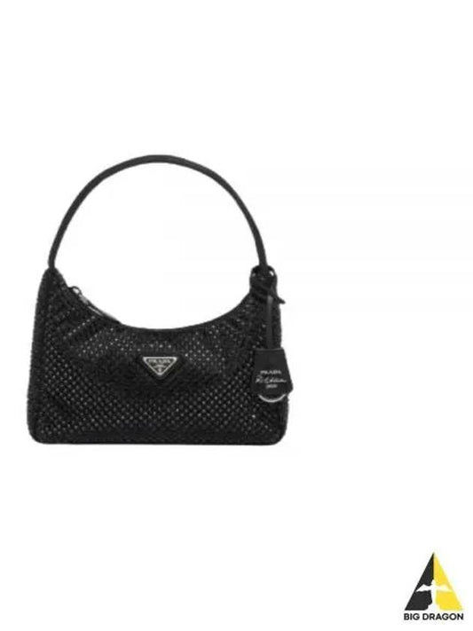 Crystal-embellished satin mini bag - PRADA - BALAAN 2