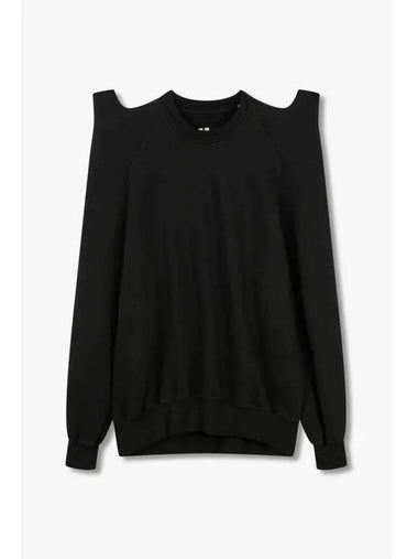 MEN Shoulder Point Cotton Sweatshirt Black - RICK OWENS - BALAAN 1