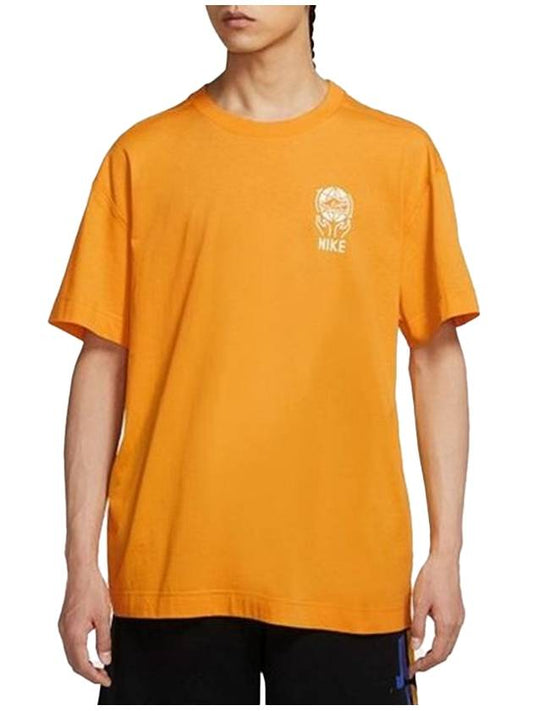 Care Label Short Sleeve T-Shirt Orange - NIKE - BALAAN 1