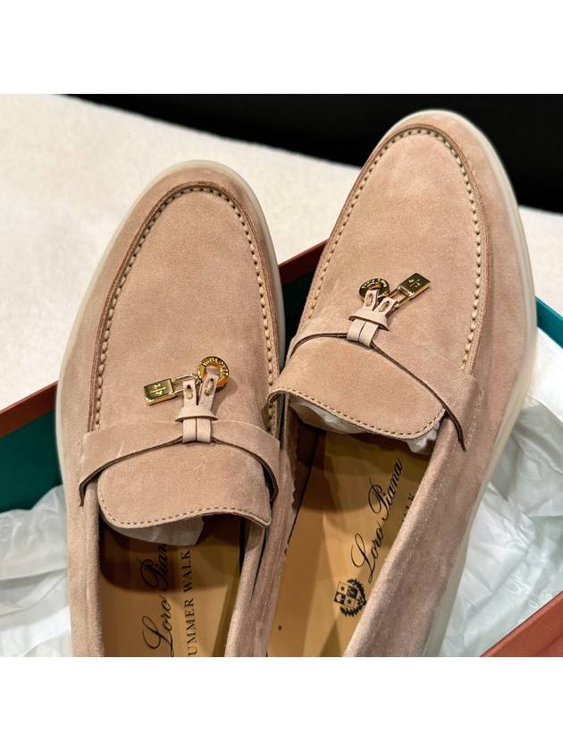 Women s Loafers Summer Charms Work Suede Sand Brown - LORO PIANA - BALAAN 6