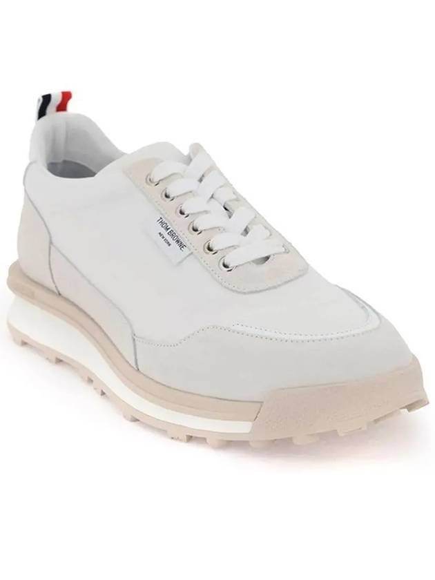 Eco Nylon Alumni Low Top Sneakers White - THOM BROWNE - BALAAN 3