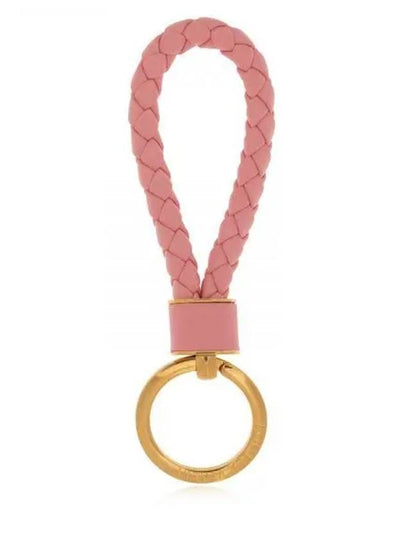 Intrecciato Lambskin Key Holder Pink - BOTTEGA VENETA - BALAAN 2