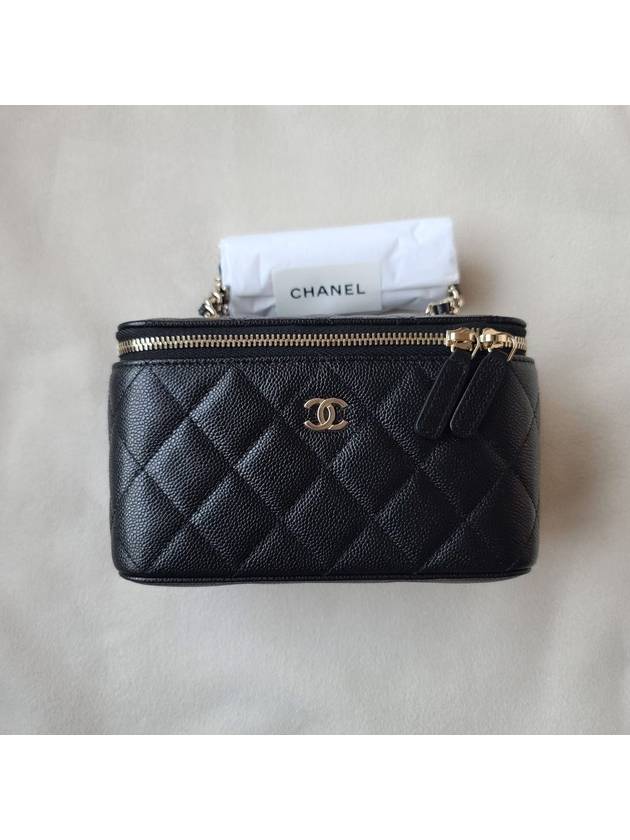 Classic Caviar Vanity Cross Bag Gold Plated Black - CHANEL - BALAAN 2