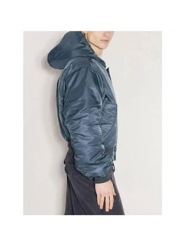 B 25 Nylon Crop Bomber Jacket ES2438WH 000 WHALE - ENTIRE STUDIOS - BALAAN 3