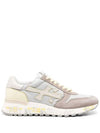 Mick 6615 Logo Suede Low Top Sneakers Grey Beige Yellow - PREMIATA - BALAAN 1