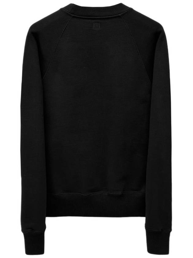 Big Heart Logo Sweatshirt Black - AMI - BALAAN 3