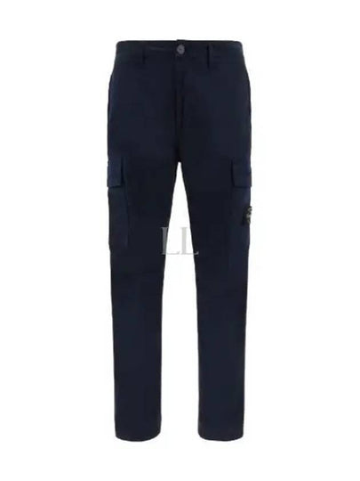 Compass Badge Gabardine Cargo Straight Pants Navy - STONE ISLAND - BALAAN 2