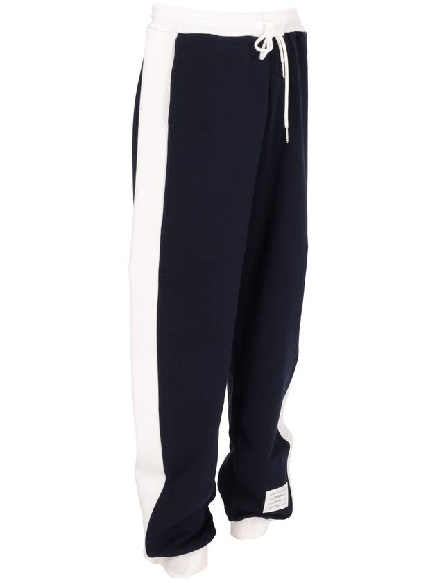 SWEATPANTS W/ ENGINEERED 4 BAR IN SOLID CLASSIC LOOPBACK JERSEY - THOM BROWNE - BALAAN 3