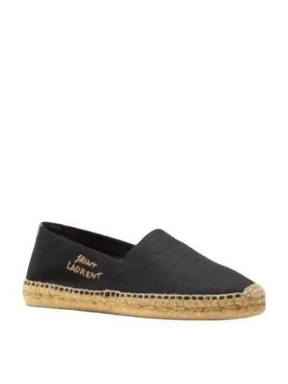 Logo Monogram Espadrilles Black - SAINT LAURENT - BALAAN 2