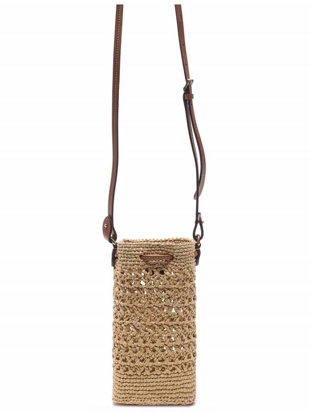 Embroidered Logo Crochet Bucket Bag Beige - MIU MIU - BALAAN 5